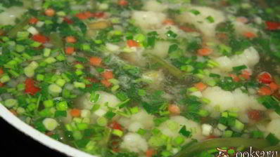 легкий суп с индейкой и овощами