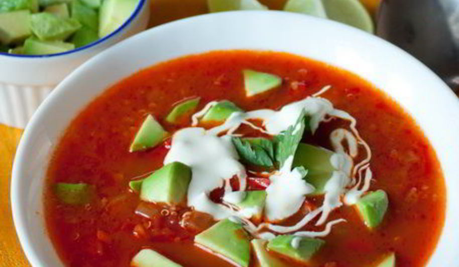 Рецепт острого овощной суп с киноа