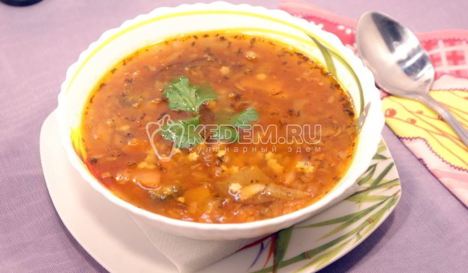Рецепт овощного супа с баклажанами