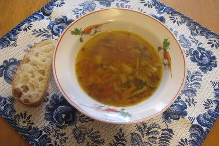 Овощной суп с брокколи