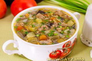 Овощной суп с фаршем