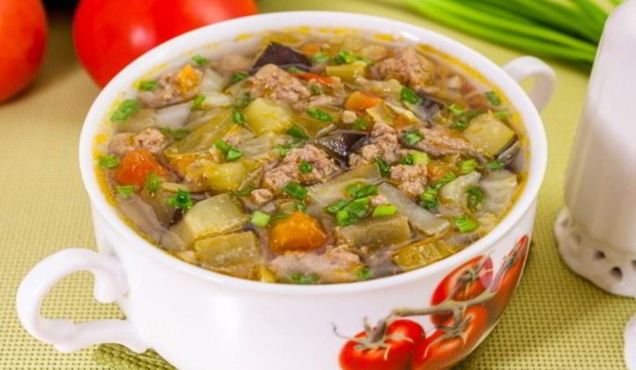 Рецепт овощного супа с фаршем