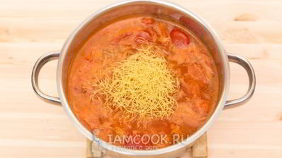 овощной суп с фасолью и макаронами