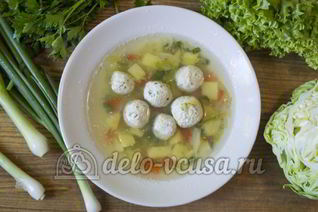 Овощной суп с фрикадельками