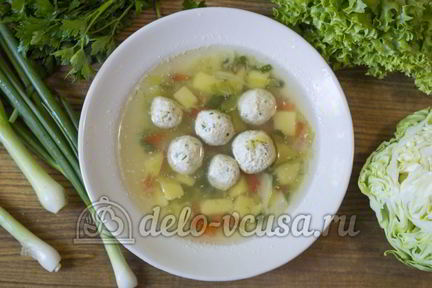 Овощной суп с фрикадельками