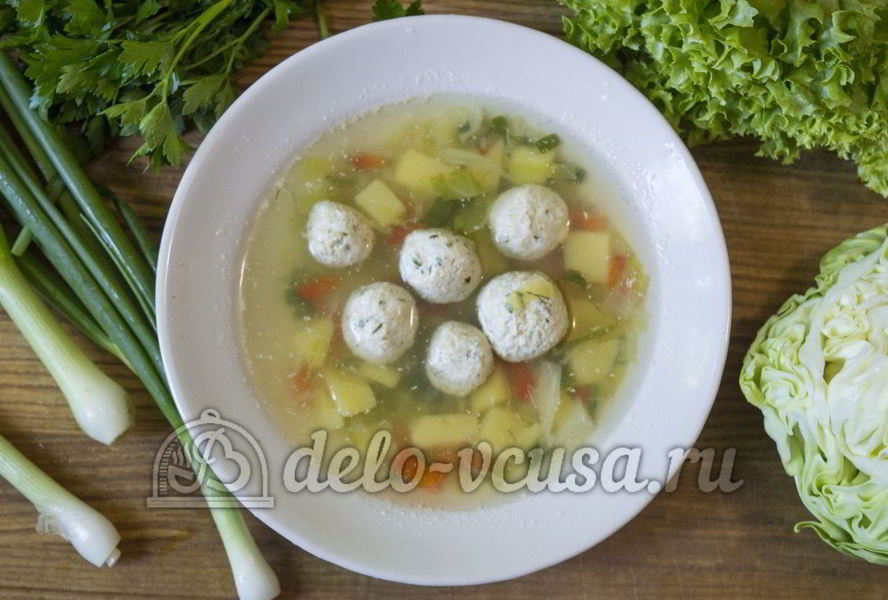 Овощной суп с фрикадельками