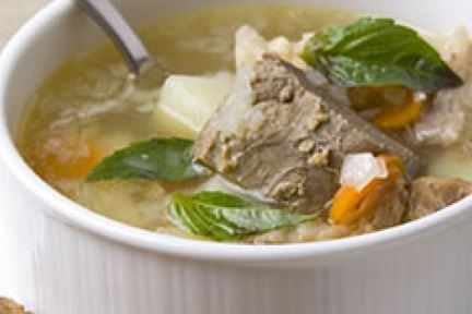 Овощной суп с говядиной