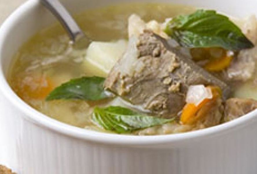 Овощной суп с говядиной