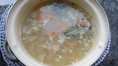 овощной суп с гречкой и куриным фаршем