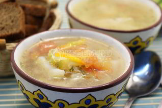 Овощной суп с курицей
