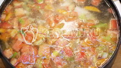 овощной суп с курицей