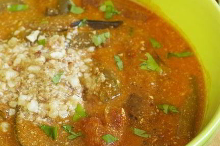 Овощной суп с орехами