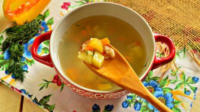 овощной суп с овсяными хлопьями