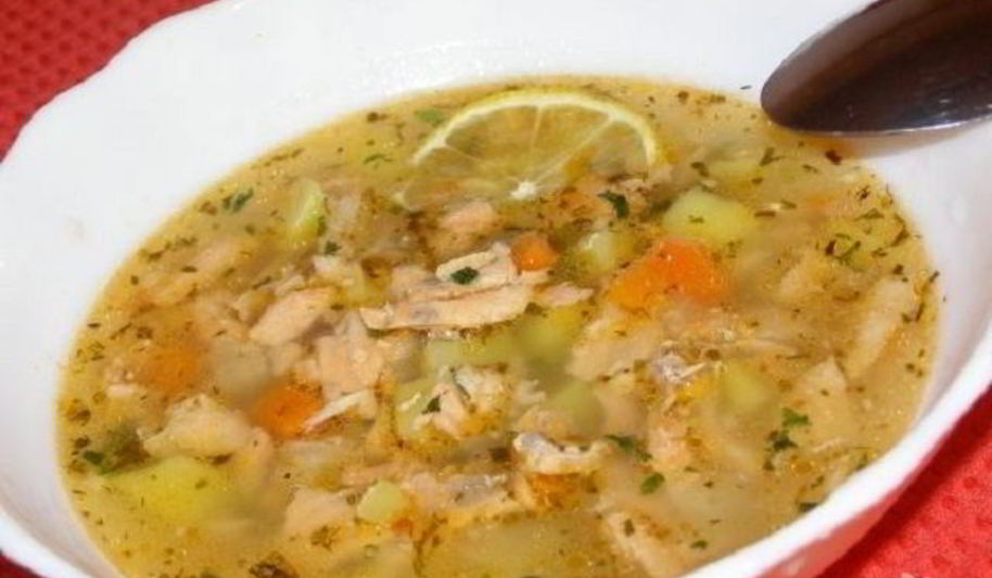 Рецепт овощного супа с семгой