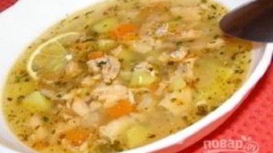овощной суп с семгой