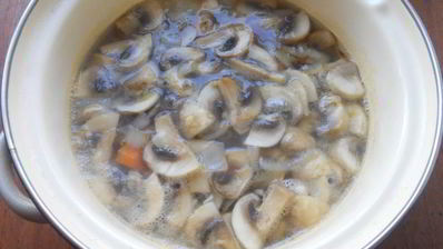 овощной суп с шампиньонами и вермишелью