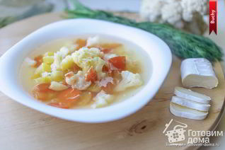 Овощной суп с сыром