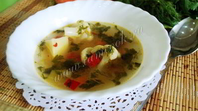 овощной суп с цветной капустой