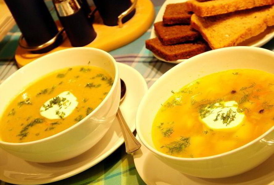 Овощной суп с тунцом