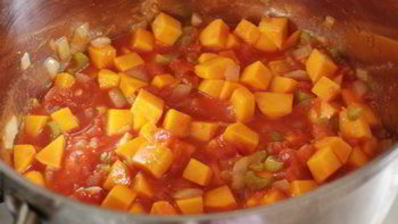 овощной суп с тыквой и фасолью