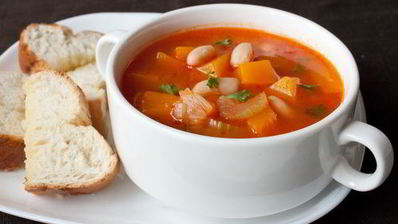 овощной суп с тыквой и фасолью