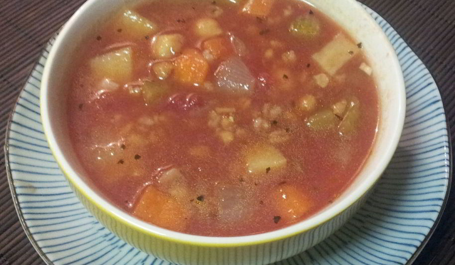 Рецепт овощного супа с зерном и фасолью