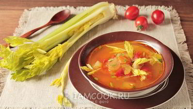 постный овощной суп с сельдереем