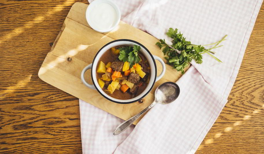 Рецепт супа-гуляша из говядины с овощами