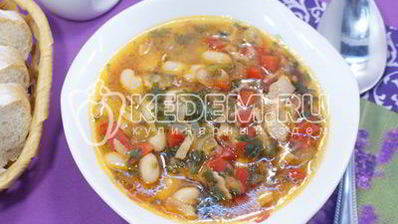 суп минестроне с фасолью и беконом