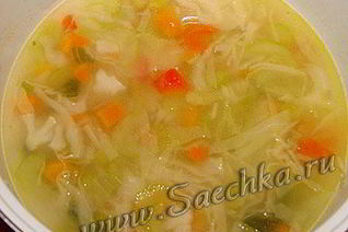Суп овощной с сельдереем