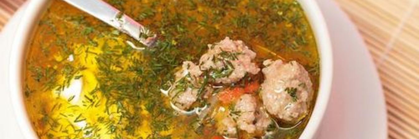 Суп с мясными фрикадельками и овощами