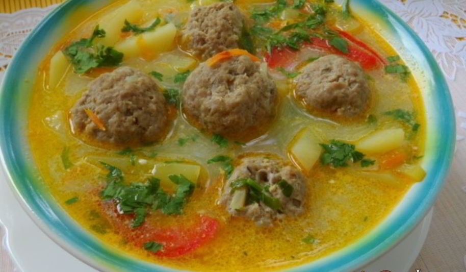 Рецепт супа с овощами и тефтелями