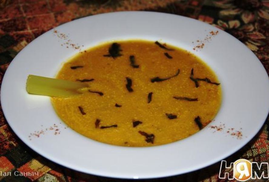 Воскресный крем-суп с цыпленком и овощами