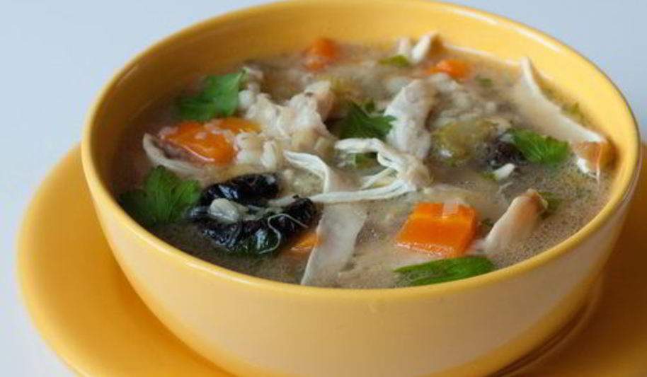 Рецепт густой похлебки с курицей и пореем