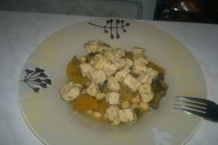 Нутовая похлебка со свининой и тыквой