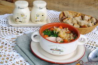 Похлебка из перловой крупы с индейкой