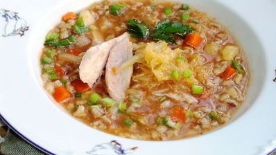 похлебка из перловой крупы с индейкой