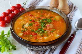 Постный рисовый суп