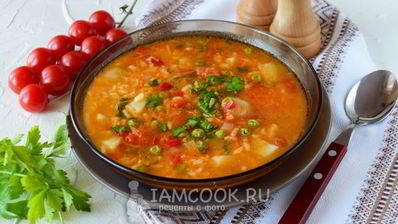 постный рисовый суп