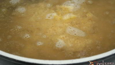 необычный рассольник с пшеничной крупой