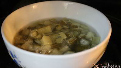 постный рассольник с грибами