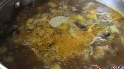 постный рассольник с грибами