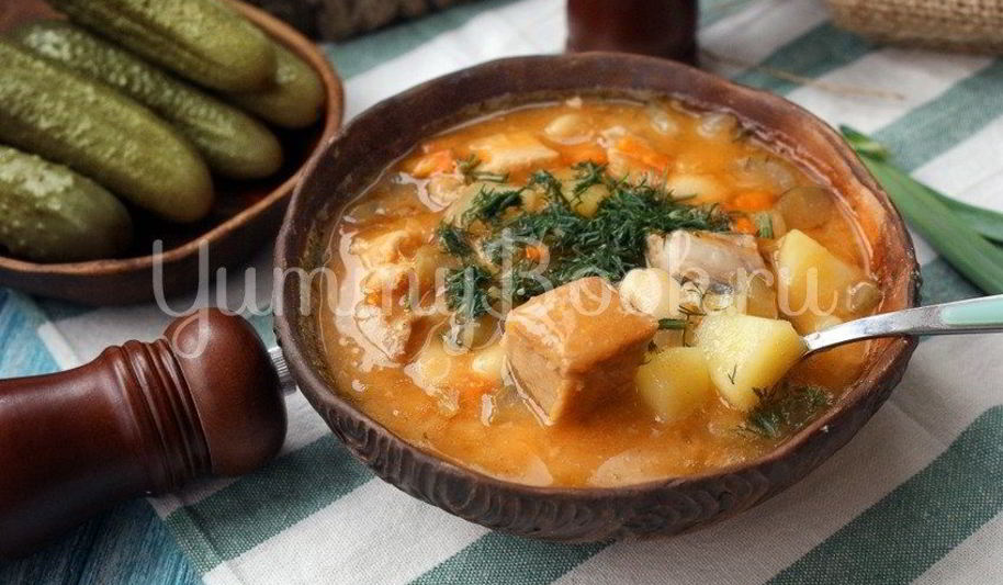 Рецепт рассольника с фасолью