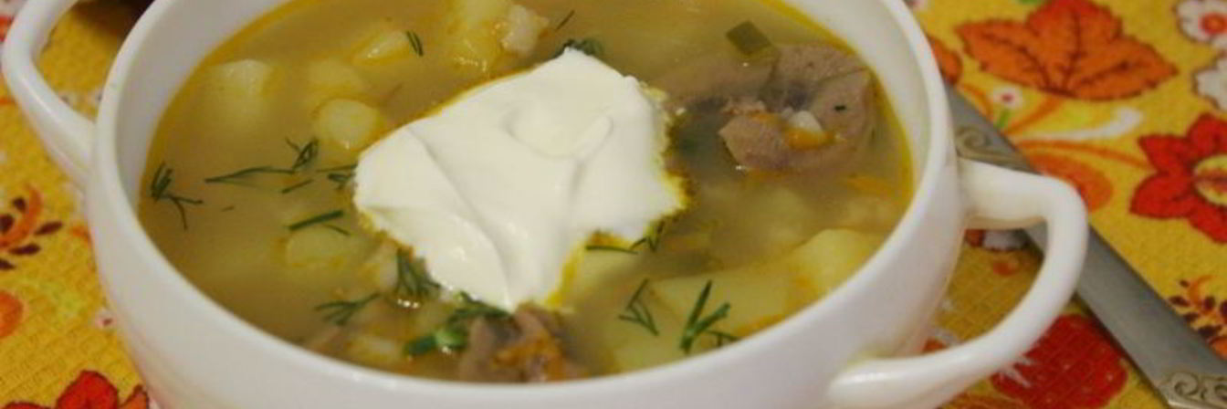 Рассольник с говяжьими почками