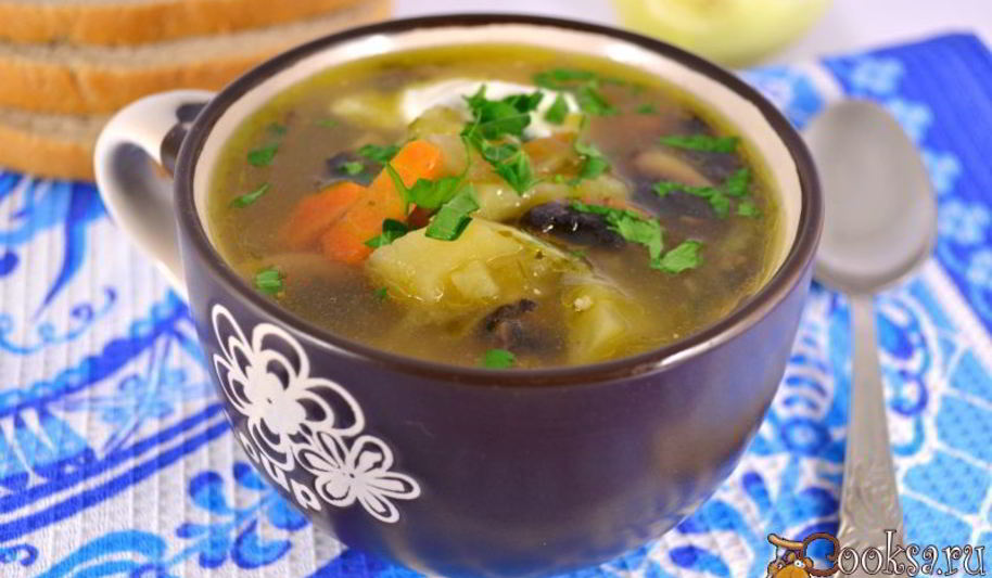 Рецепт рассольника с грибами и овсянкой в мультиварке