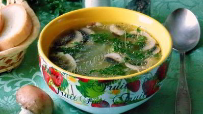 рассольник с грибами