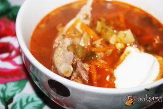 Рассольник с индейкой