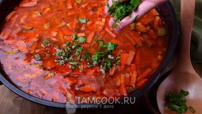 рассольник с копченостями