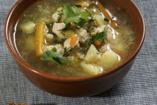 Рассольник с куриным филе