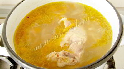 рассольник с курицей и булгуром